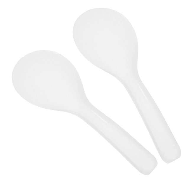 Hohopeti 2Pcs Reusable Non-stick Rice Spoon Practical Kitchen Rice Scoop and Spatula for Daily Use Convenient Household Rice Paddle Utensils Compact Kitchen Accessories for Rice Cooking