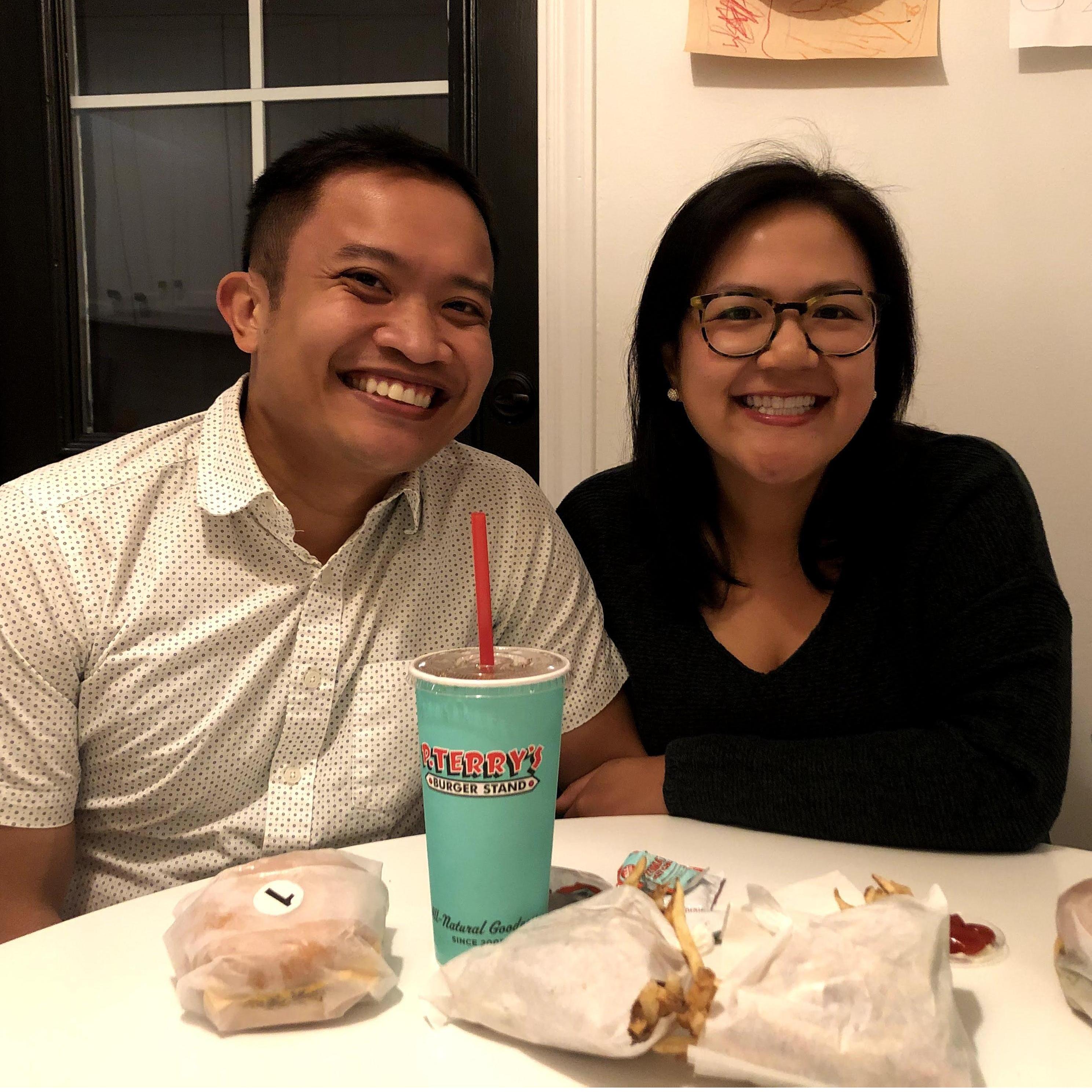 Ending 2020 with P. Terry's (recreating our first meal together).