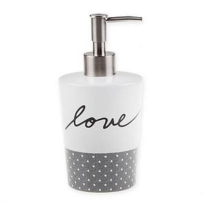 ED Ellen DeGeneres Words Lotion Dispenser in White/Grey