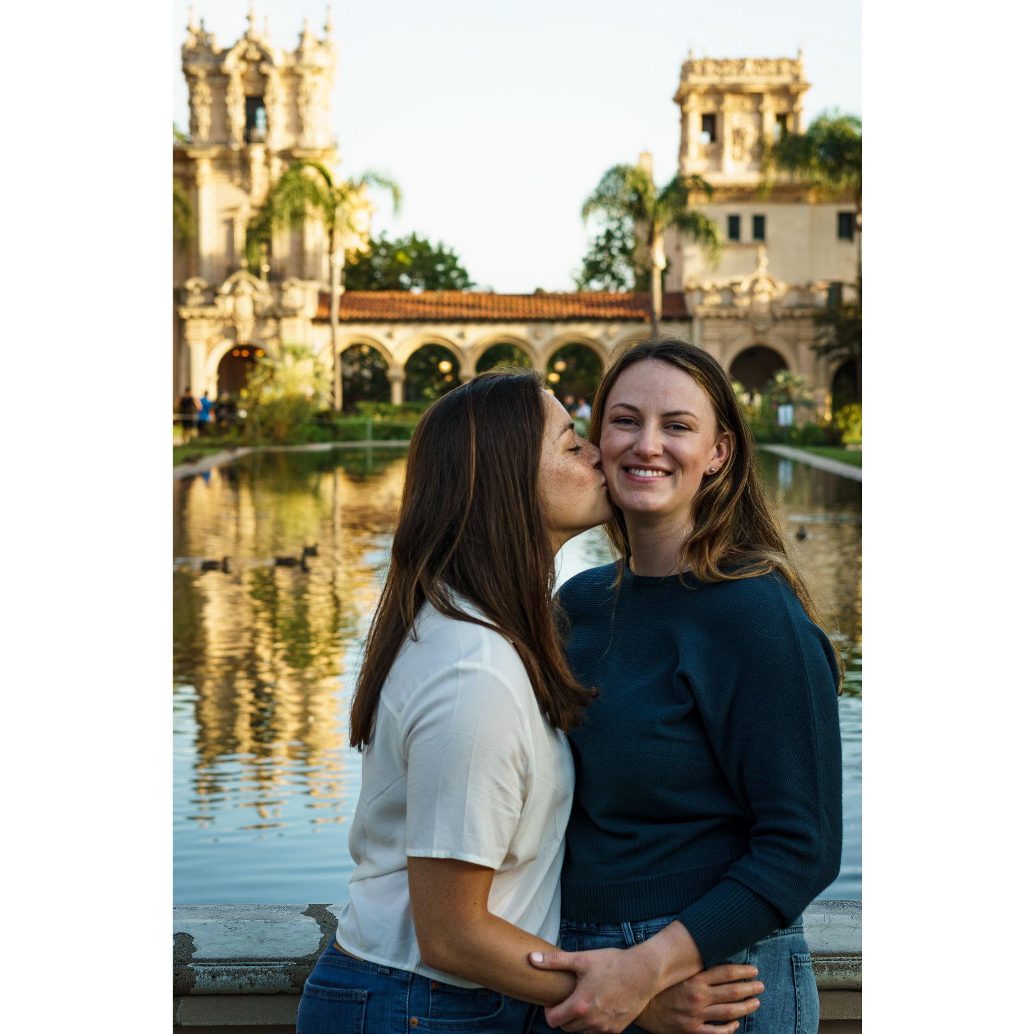 We decided to do out engagement shoot at Balboa Park in San Diego, one of our favorite places to go for long walks.