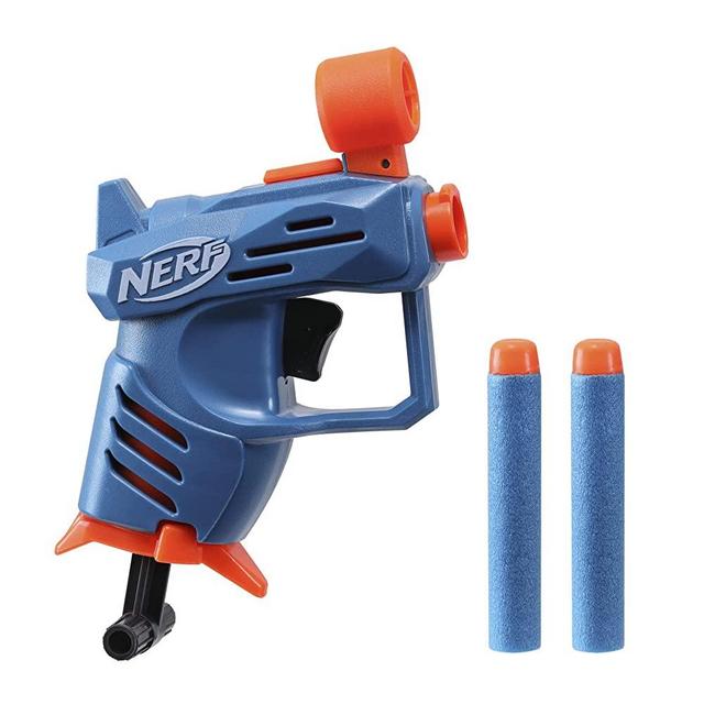 NERF Elite 2.0 Ace SD-1 Blaster, 2 Official Elite Darts, Onboard 1-Dart Storage, Stealth-Sized, Pull-Down Priming Handle, Easy to Use
