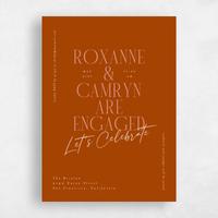 Orange Wedding Wedding Shower Invitation - Kosrae Portrait