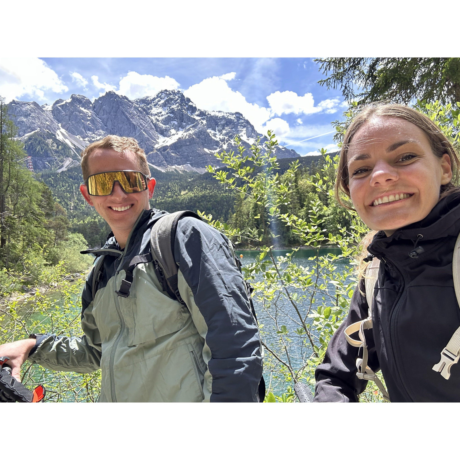Lake Eibsee bike ride during our Ehrwald/Garmisch trip