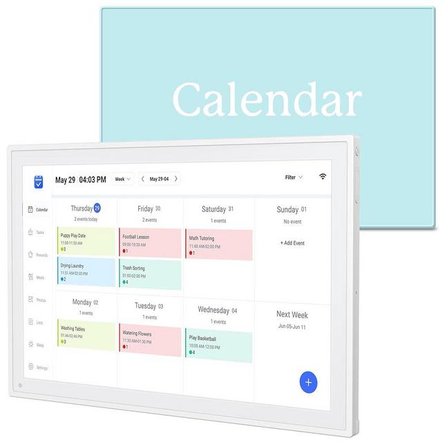 Digital Calendar, 10.1inch Smart WiFi Electronic Calendar&Chore Chart, IPS Touch Screen HD Display for Family Schedules, Share Moments Instantly from Anywhere