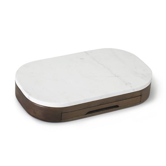 Williams Sonoma Marble Cheese Board Set with Knives