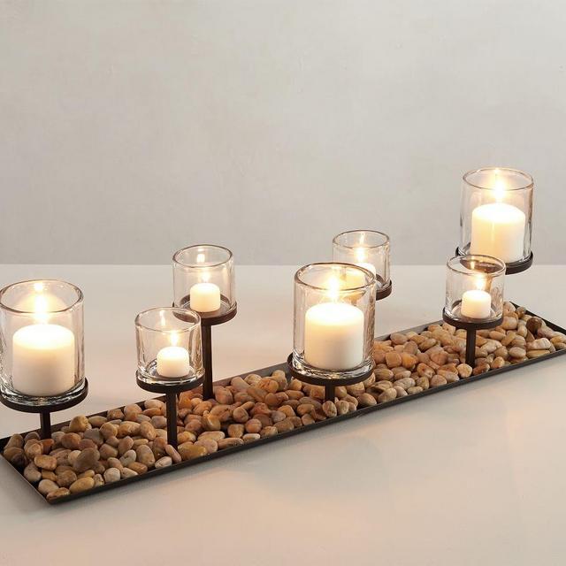 Draper Multi Pillar Candle Centerpiece, Bronze