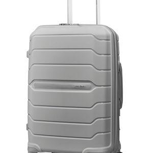 Samsonite Freeform Hardside Expandable with Double Spinner Wheels, Carry-On 21-Inch, Light Grey