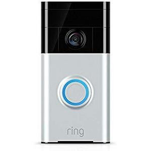 Ring Wi-Fi Enabled Video Doorbell in Satin Nickel, Works with Alexa
