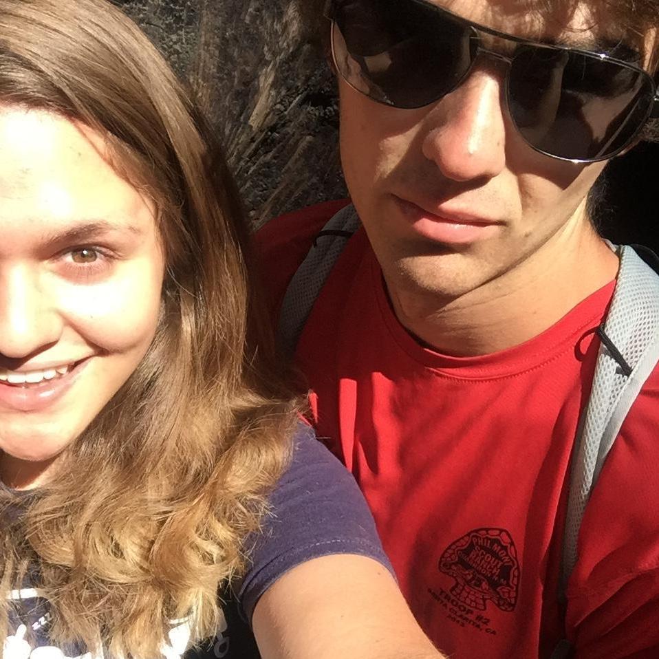 At the Sequoia National Forest, the summer after our freshman year.