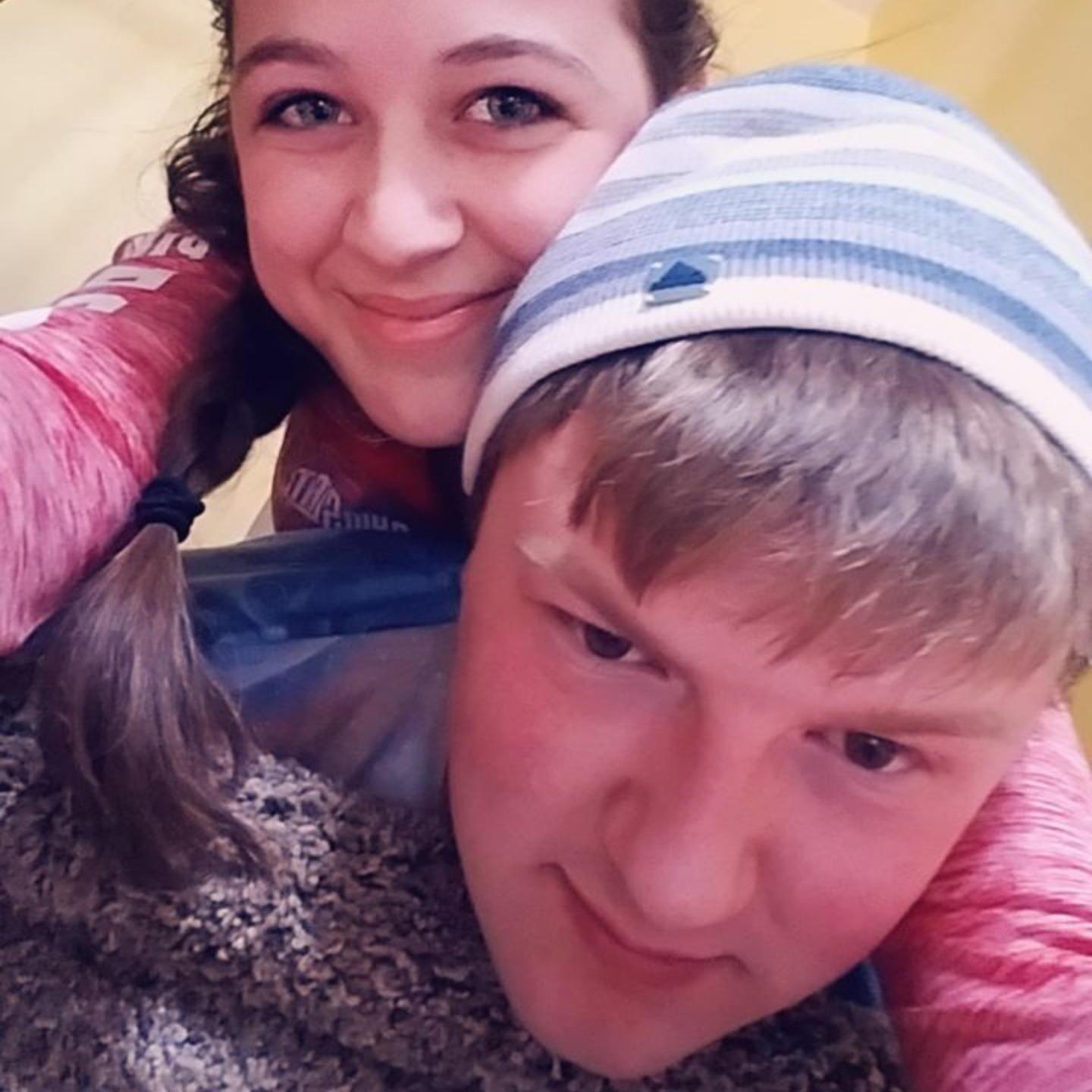 Cuddles on the stairs