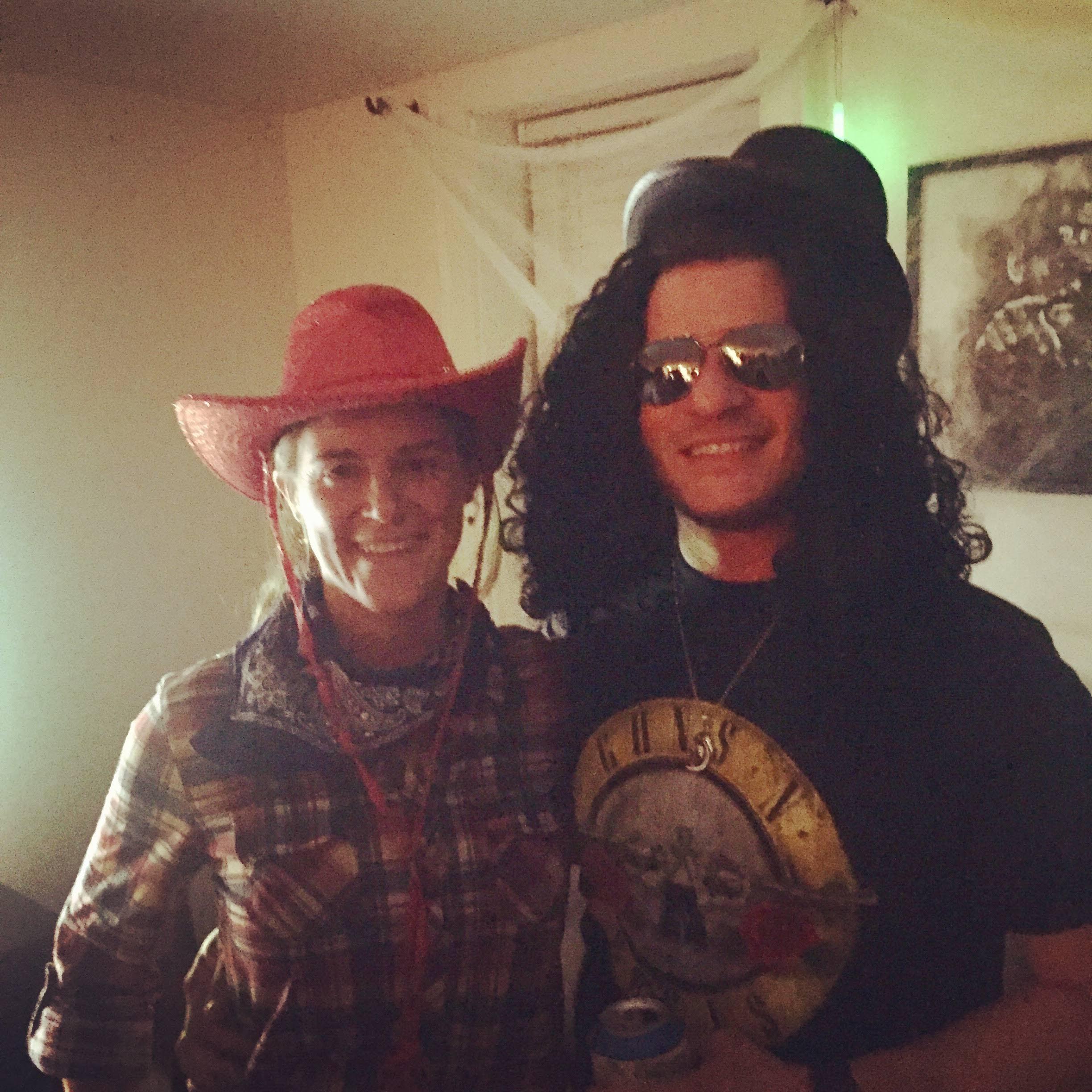 Cowgirl and Slash.  Happy Halloween!