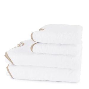 Classic Amelia Scalloped Bath Towel Bundle in Taupe
