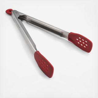 Silicone Tipped Stainless Locking Tongs