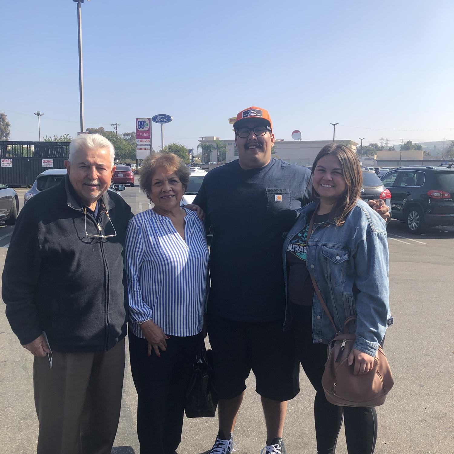 Emily & Ethan with Nana and Papa in LA