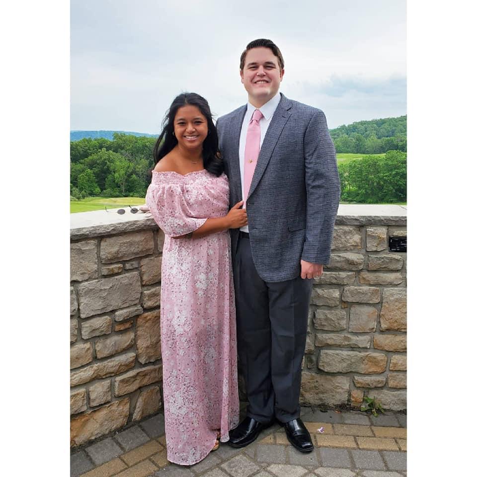 Attending our first wedding as a couple