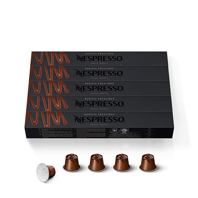 Nespresso Capsules OriginalLine, Cocoa Truffle, Mild Roast Espresso Coffee, 50 Count Espresso Coffee Pods, Brews 1.35oz