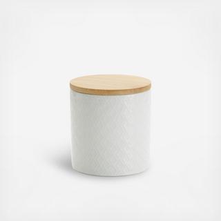 Geo Diamond Canister with Bamboo Lid
