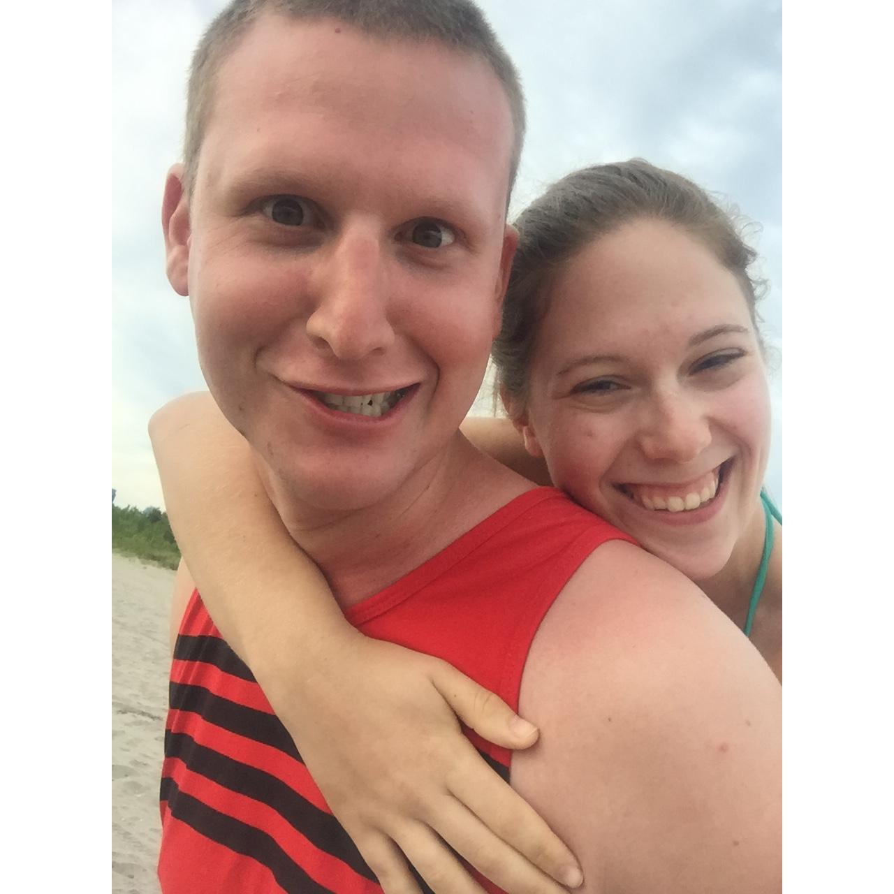 On a beach off of Toronto, Canada, 2016