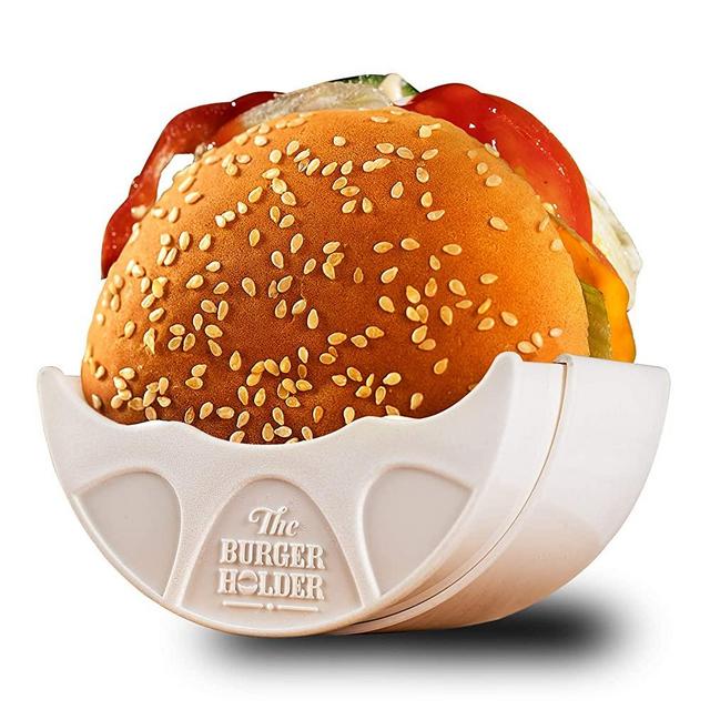 Burger Holder - Hygienic Adjustable Original Solid Reusable Shell for Home Use or Restaurant - Perfect For Sloppy Joes Lovers To - Mess-Free Machine Dishwasher Safe and BPA Free
