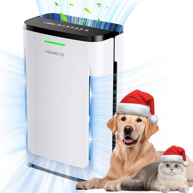 Air Purifier for Pet in Home Large Room and Bedroom Up to 2500 ft², Efficient 7-Stage Filter, Air Cleaner for Pet Hair Dander Odor Allergies, Pet Lock, Air Quality Monitor, Sleep Mode, Smart WiFi