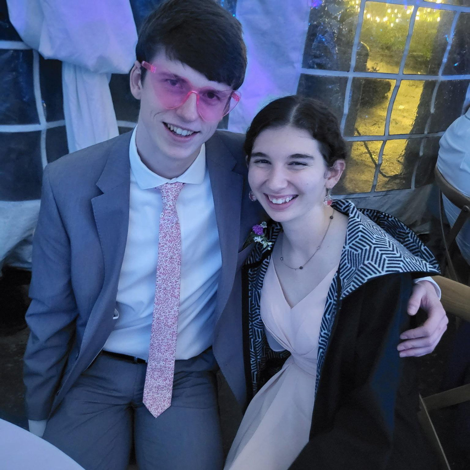 Caught taking a quick break from partying at Kelsie and Nate's wedding- Thanks for the picture Aunt Brigid!