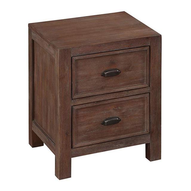 Homelegance Wrangell 2-Drawer Nightstand, Cherry