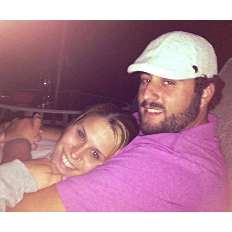 After a wonderful day golfing with family, sitting by the fire