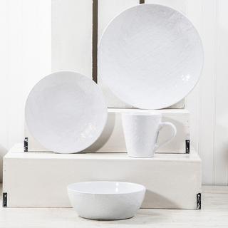 16-Piece Burlap Dinnerware Set, Service for 4