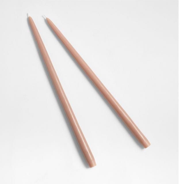 18" Dipped Mineral Taper Candles, Set of 2 by Athena Calderone