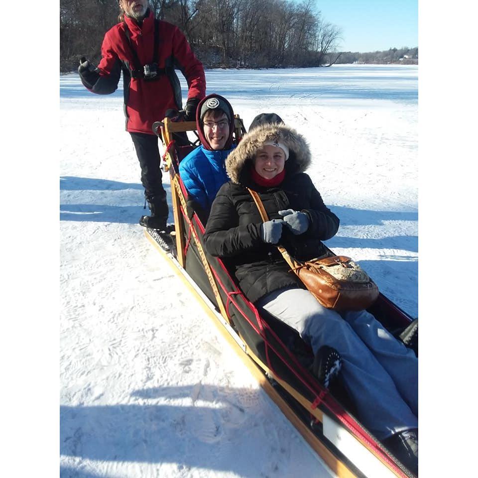 We went dogsledding together in 2019