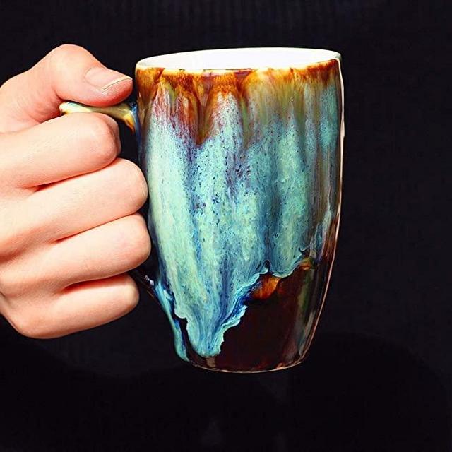 Green Elves mug, Fantasy green mug, Flowing green mug, Ready to ship, ceramic mug, coffee mug pottery, Custom mugs, personalized gift