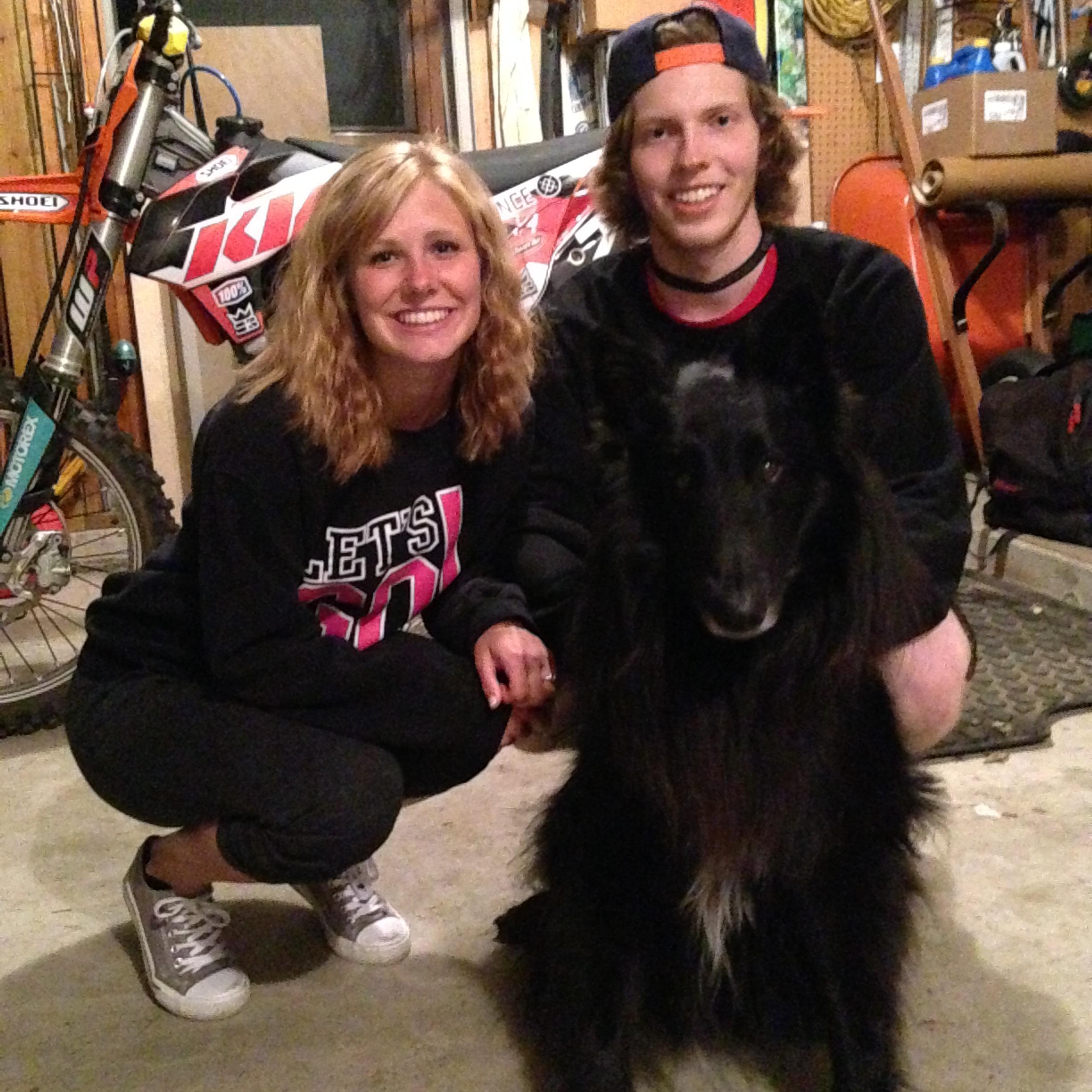 Our first picture together before Trader loved Ken. Brandon had to force him to sit for this.
