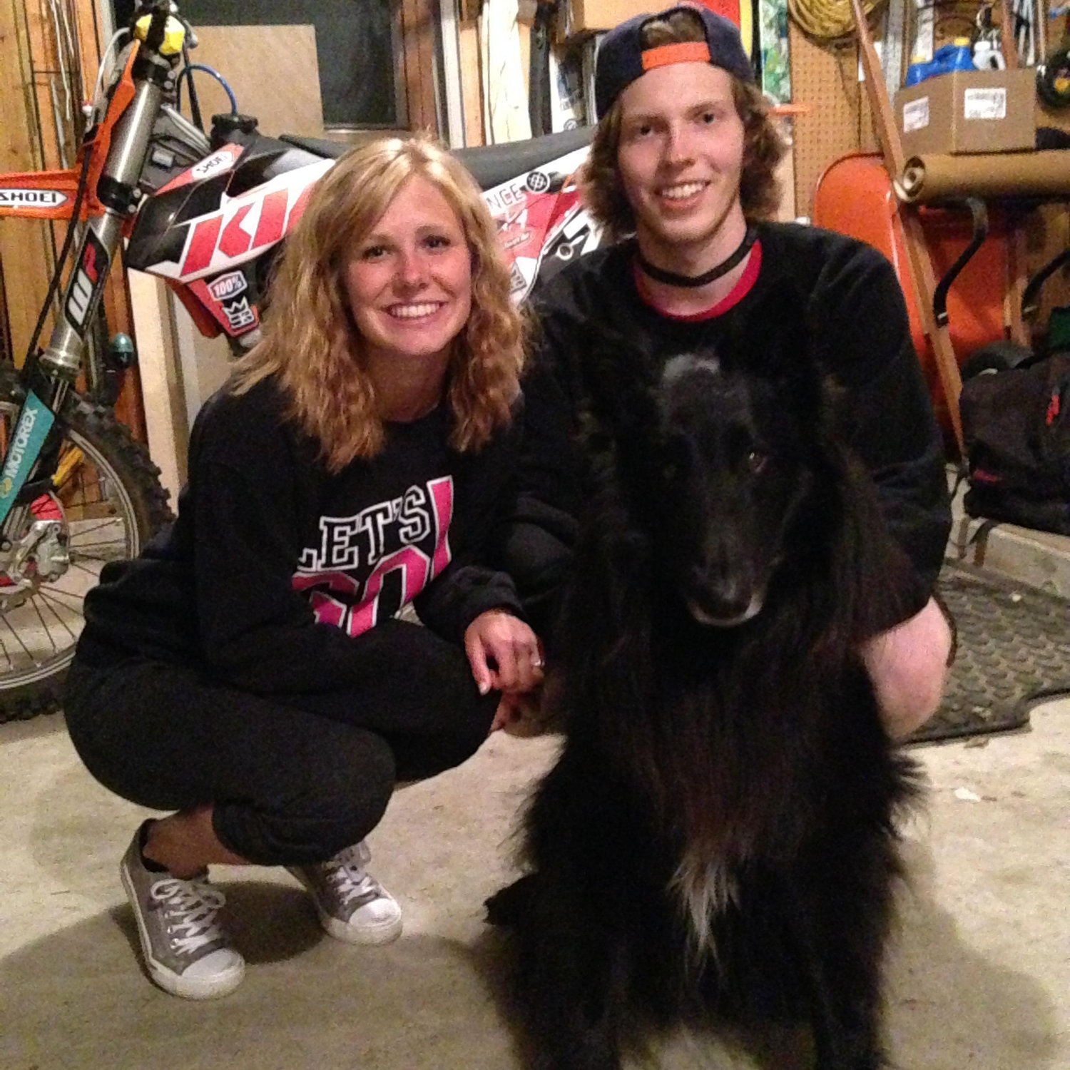 Our first picture together before Trader loved Ken. Brandon had to force him to sit for this.