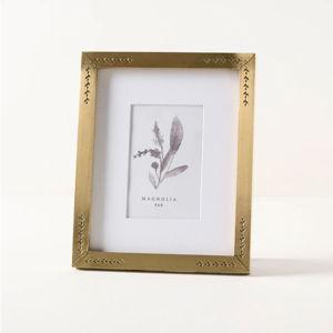 Floral Antique Brass Photo Frame 4 x 6