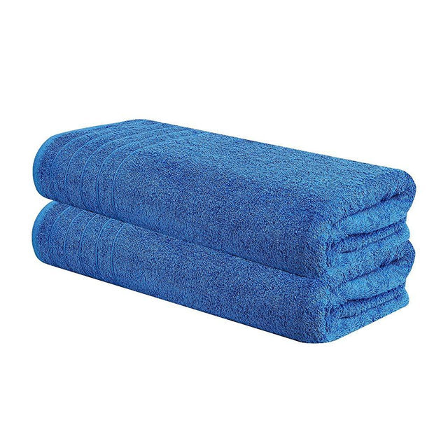 Tens Towels Bath Sheets, 100% Cotton Towels, 35x70 Inches, Lighter Weight & Super Absorbent, Oversized Bath Towels, Quick Dry Jumbo Bath Towel Sheets (Pack of 2)(Midnight Blue)