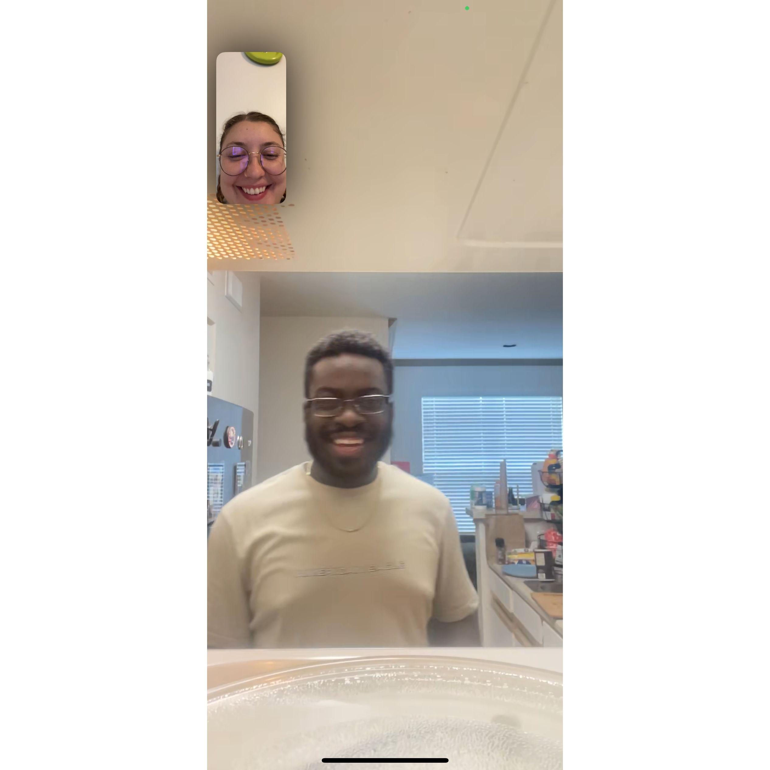 We had lots of Facetime dates - long distance sucks!