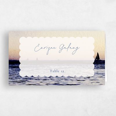 Lavender, Purple Wedding Place Card - Luve