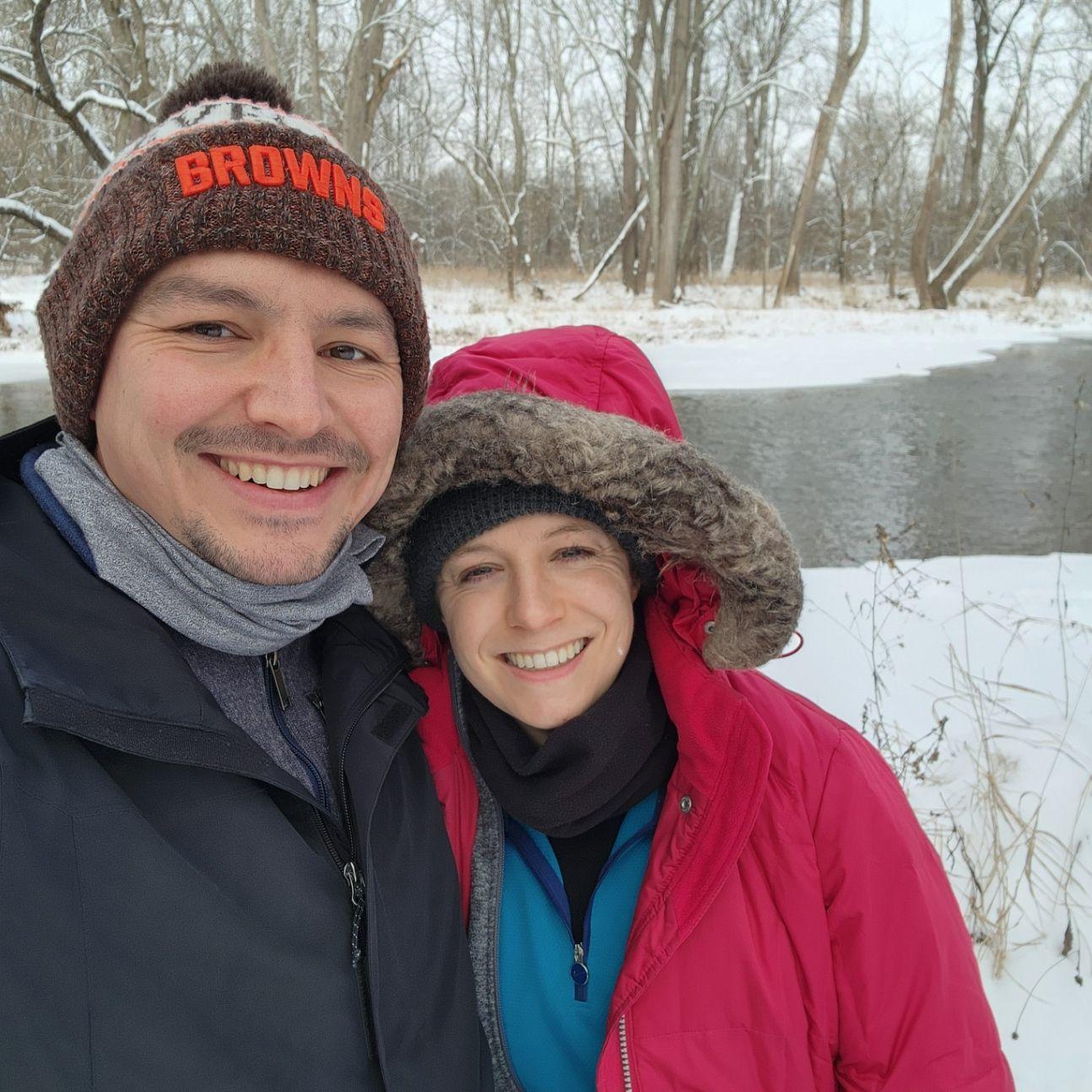 Colleen loves the snow and my cold hikes
