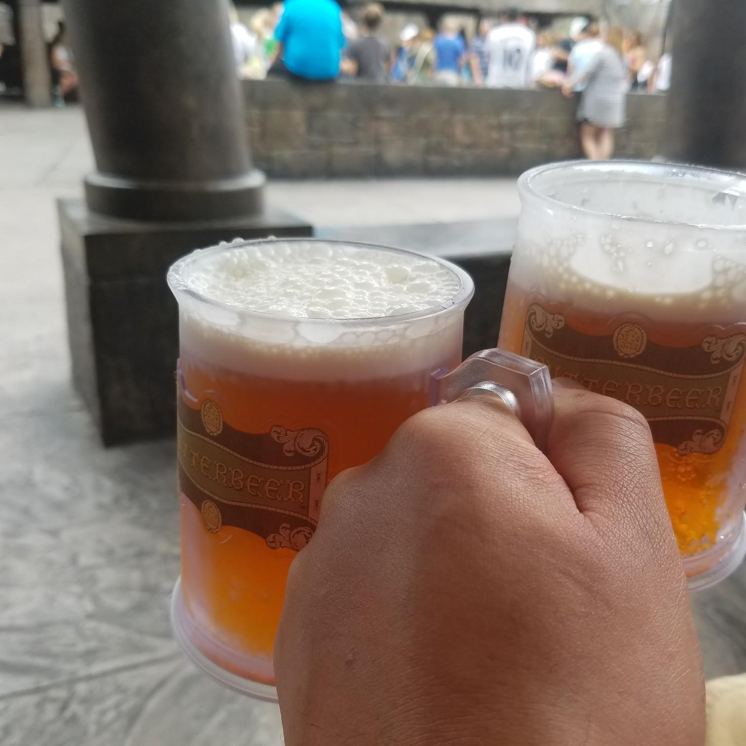 butterbeers for 2, universal studios may 2017