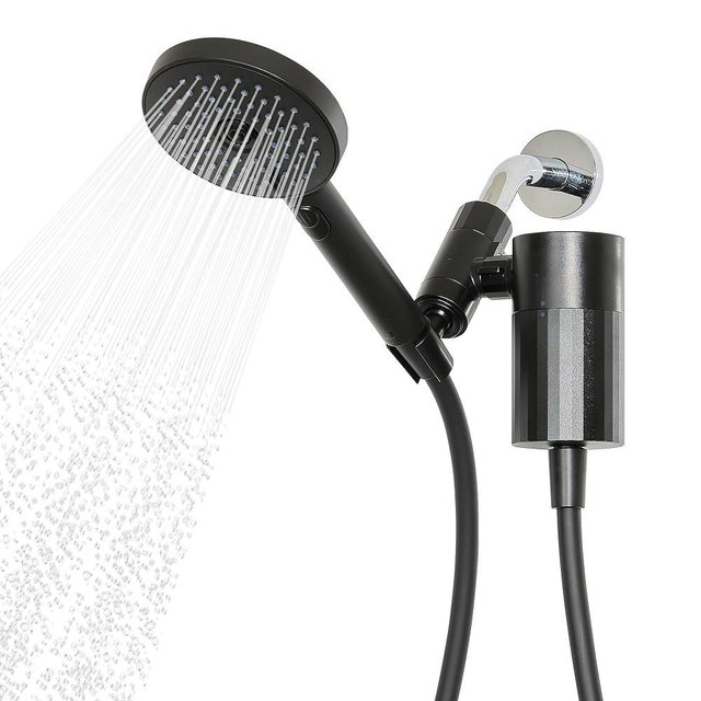 Sproos - Handheld Showerhead with Filter Set, High Performance Filtration System for Healthier Hair and Skin, Extra Long 70 Inch Hose, 3 Customized Spray Functions, Black