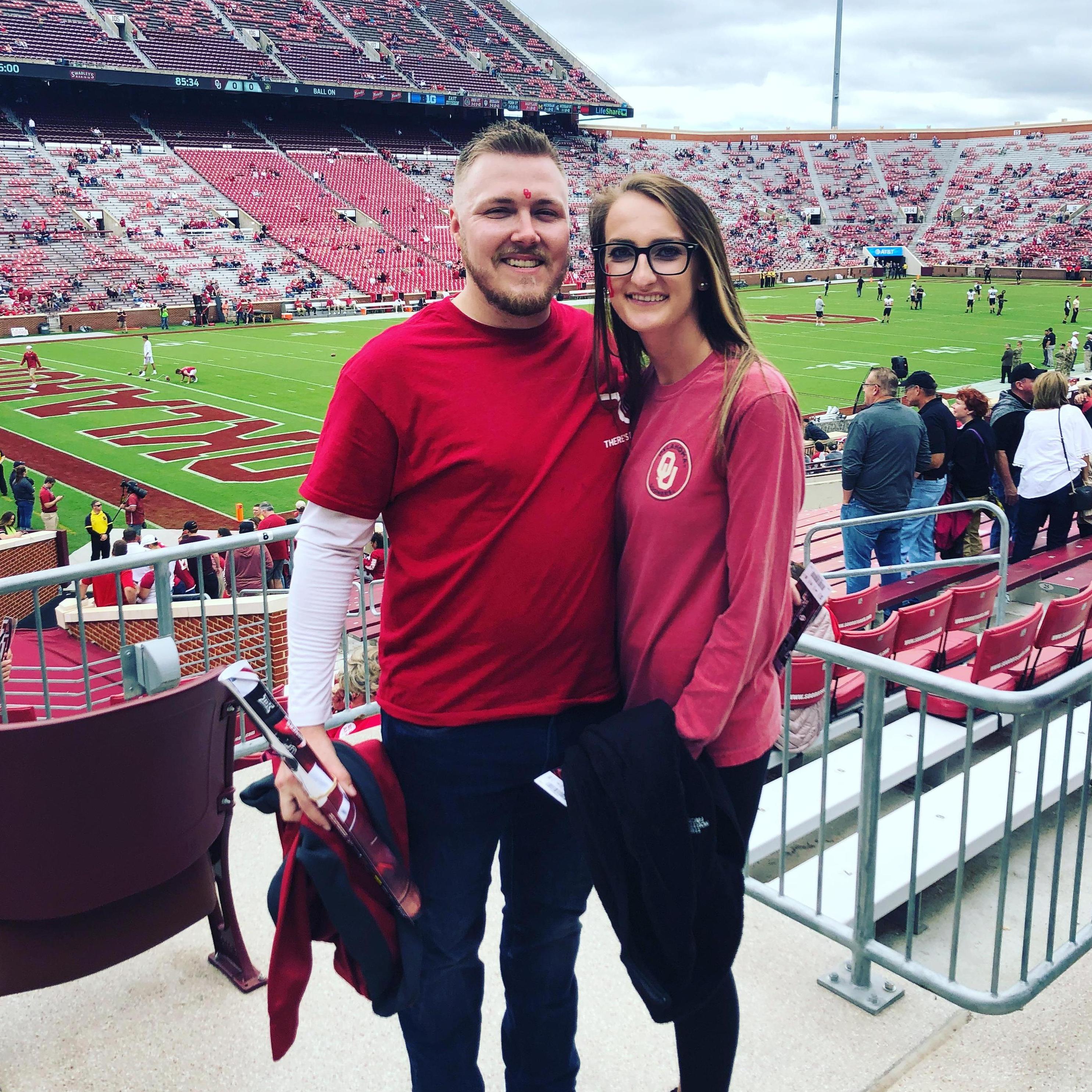Our first OU game together- September 2018