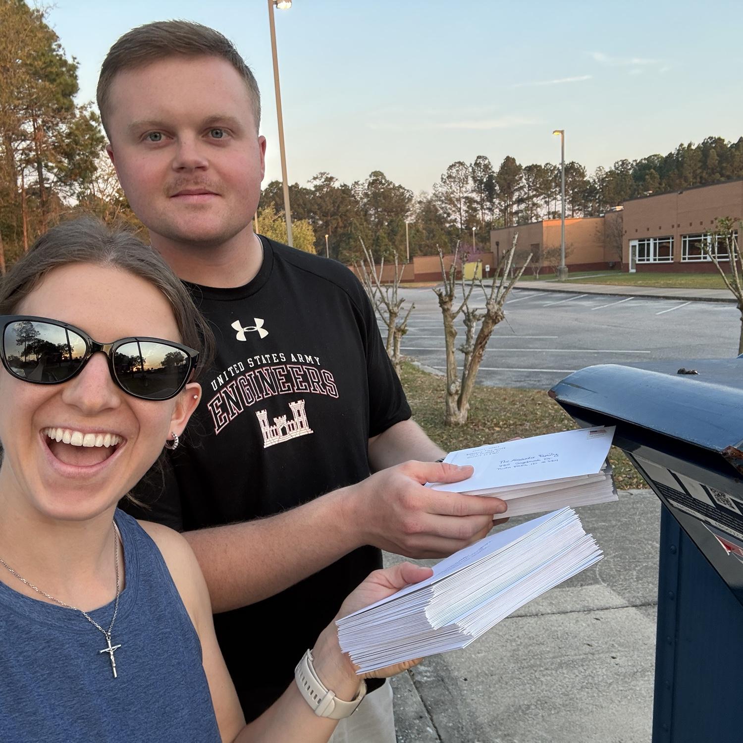 Sending our wedding invites!
