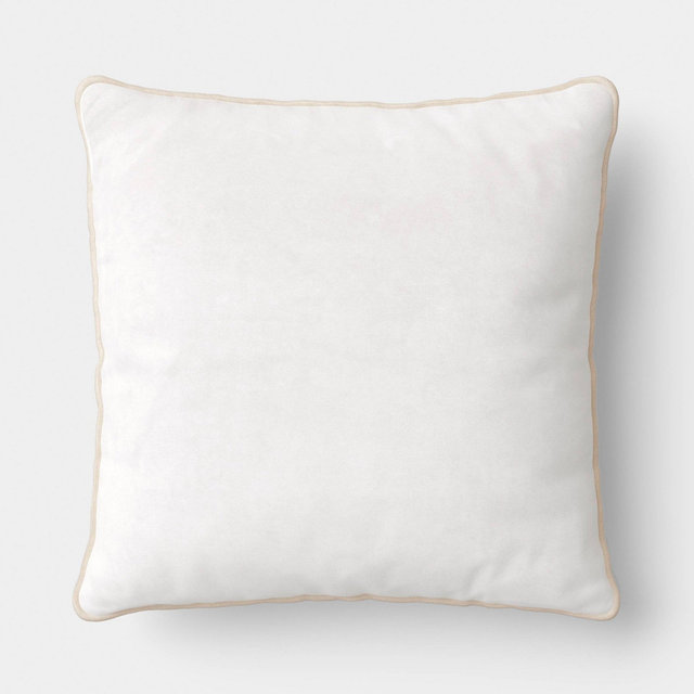 20"x20" Square Cotton Velvet Pillow Ivory - Threshold™