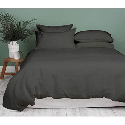 Kotton Culture Premium Duvet Cover 100% Egyptian Cotton 600 Thread Count with Zipper & Corner Ties Luxurious Hotel Collection (Oversized King, Grey)