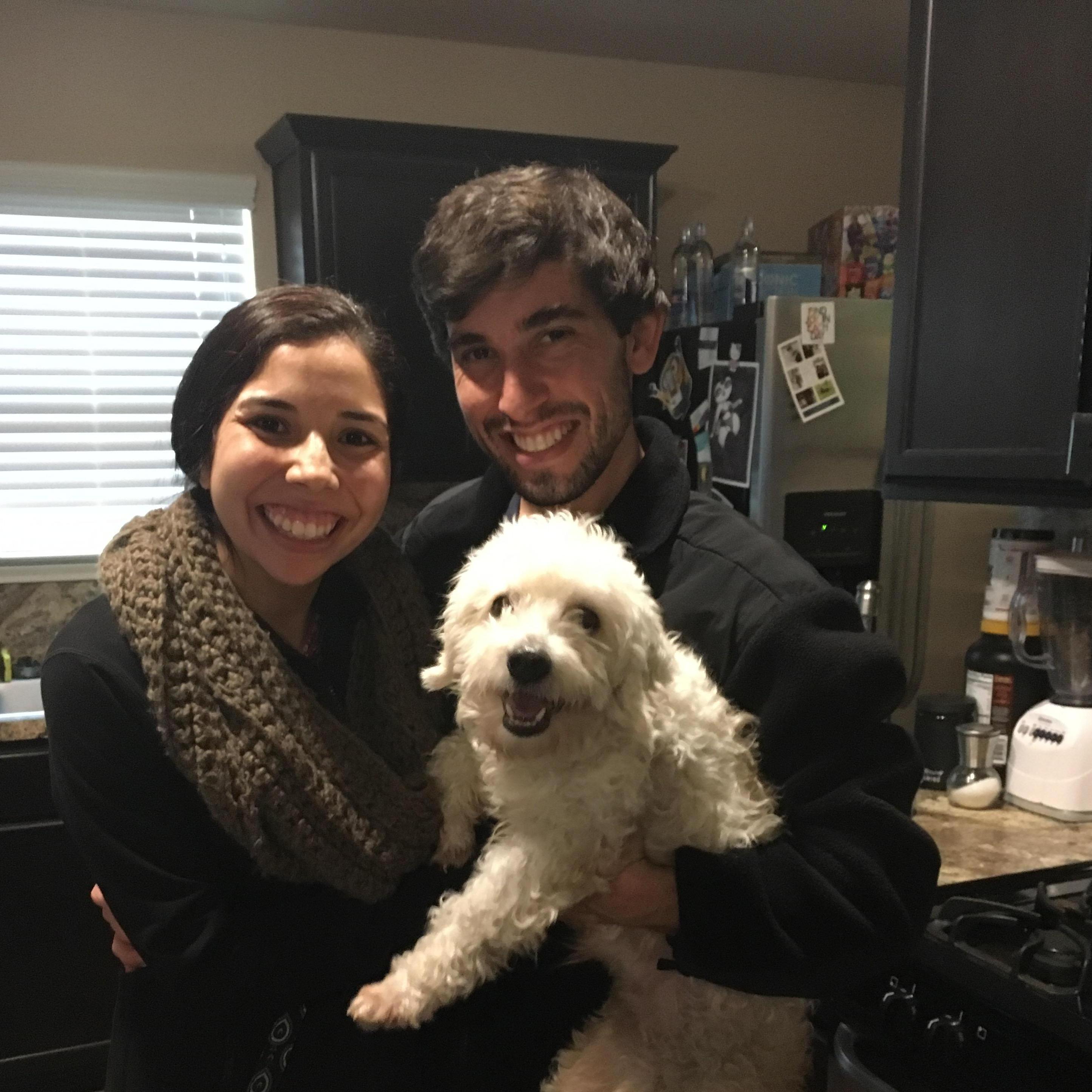 The day we brought Luna home and we became a family of three!