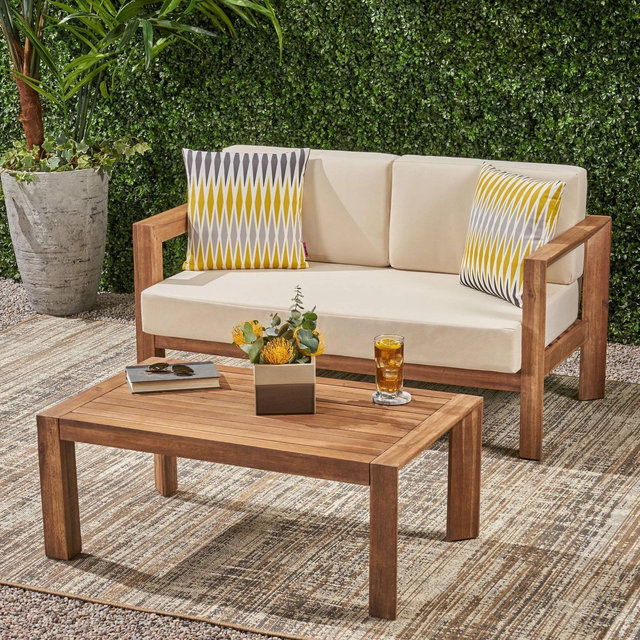 Outdoor Furniture (Set with Cushions and Coffee Table)