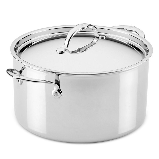 Hestan ProBond Luxe 8 Quart Professional Clad Stainless Steel Stockpot with Lid