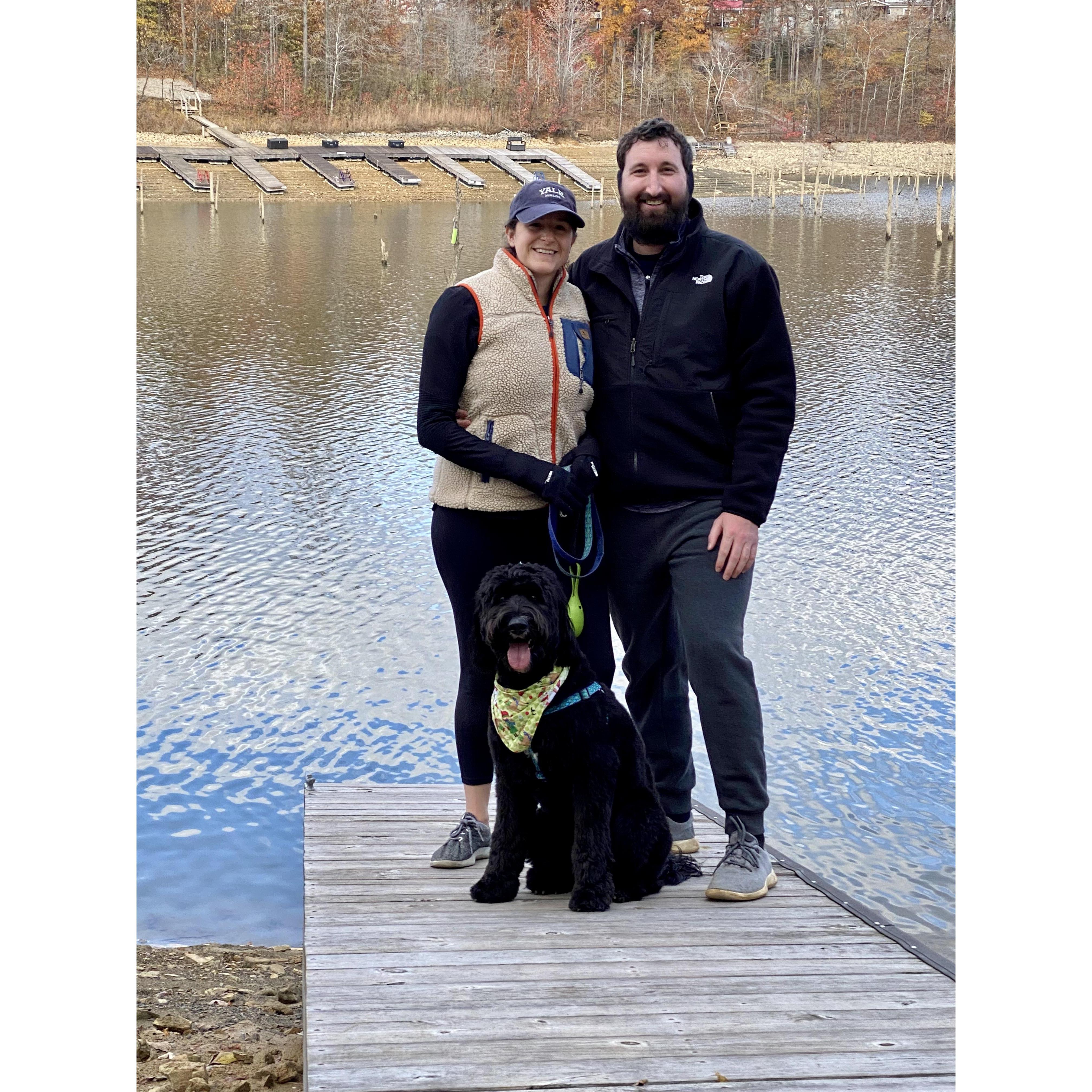 At the lake house