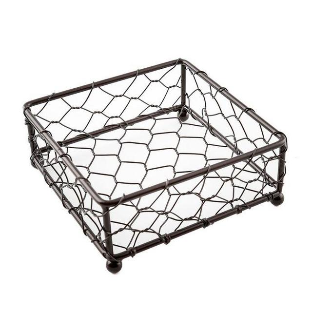 Thirstystone® Square Chicken Wire Coaster Holder in Brown