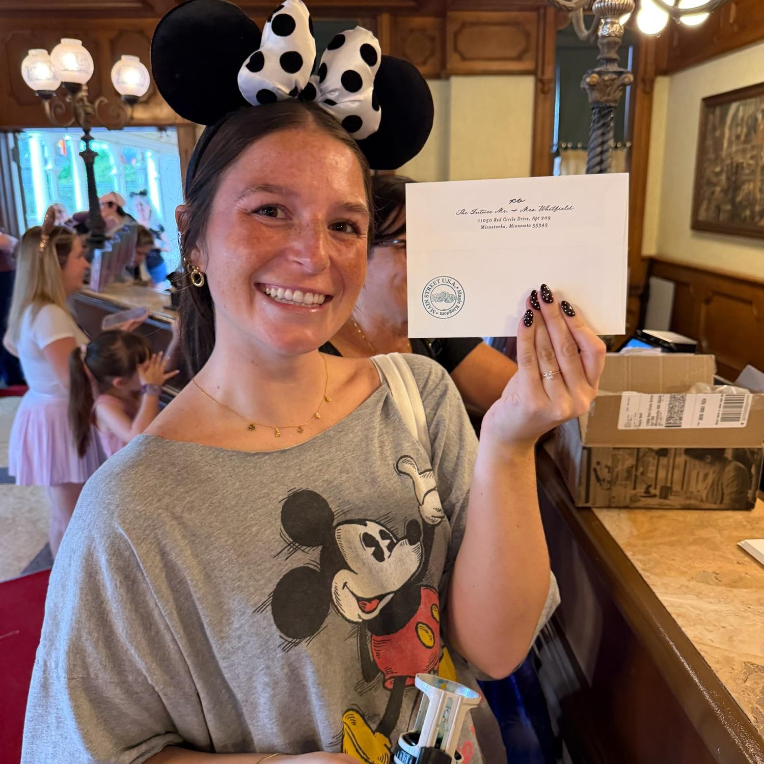 I mailed our Save the Dates from Disney World’s Magic Kingdom